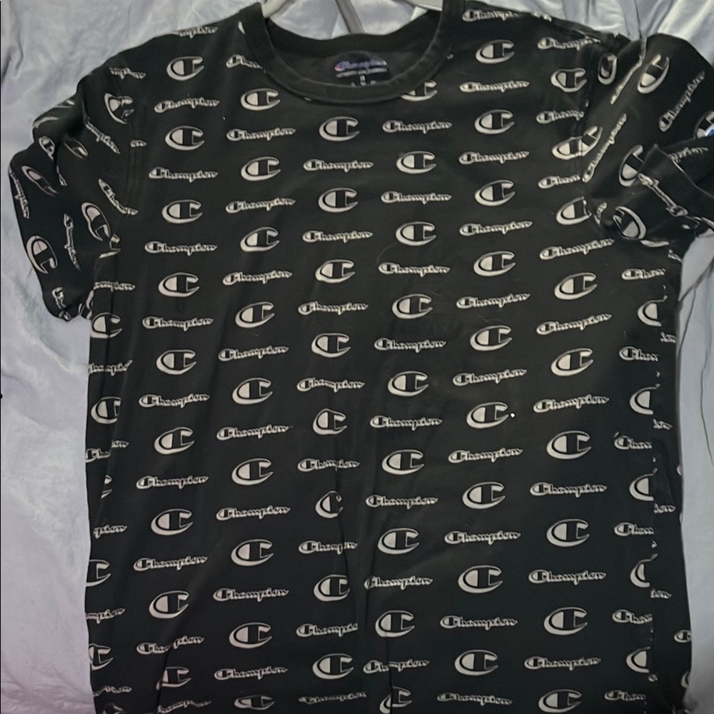 Champion Black and White Short Sleeve Tee